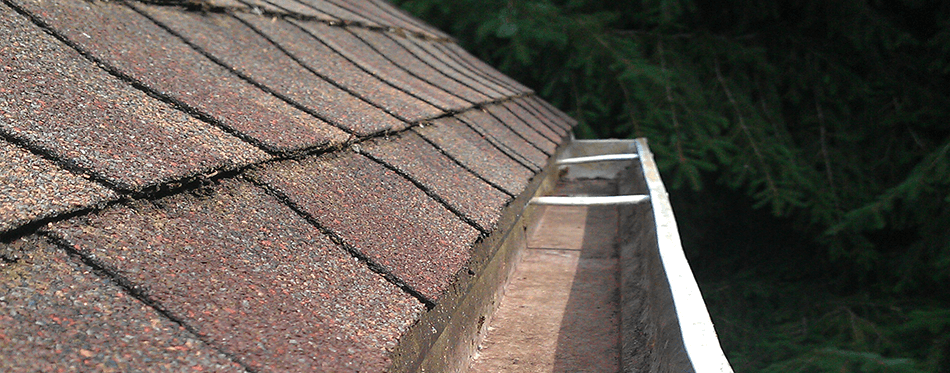 A gutter that has been cleaned and is ready for cleaning.